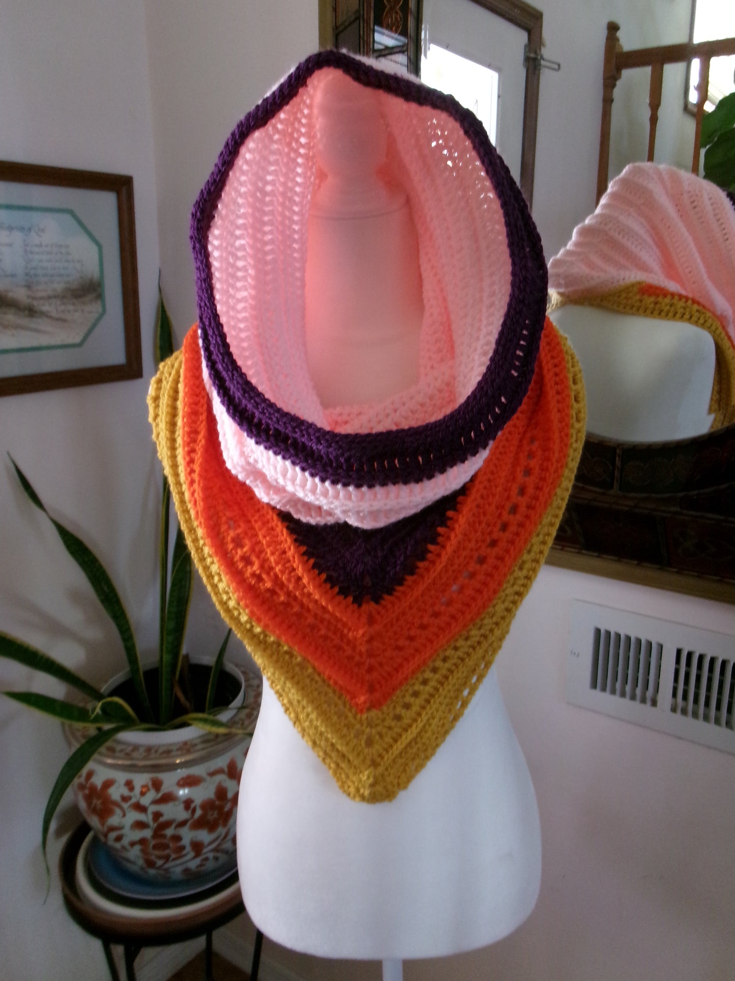 Wild Oleander Hooded Cowl in Paint Box