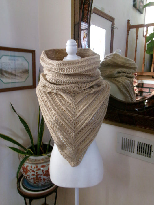 Wild Oleander Hooded Cowl in Red Heart