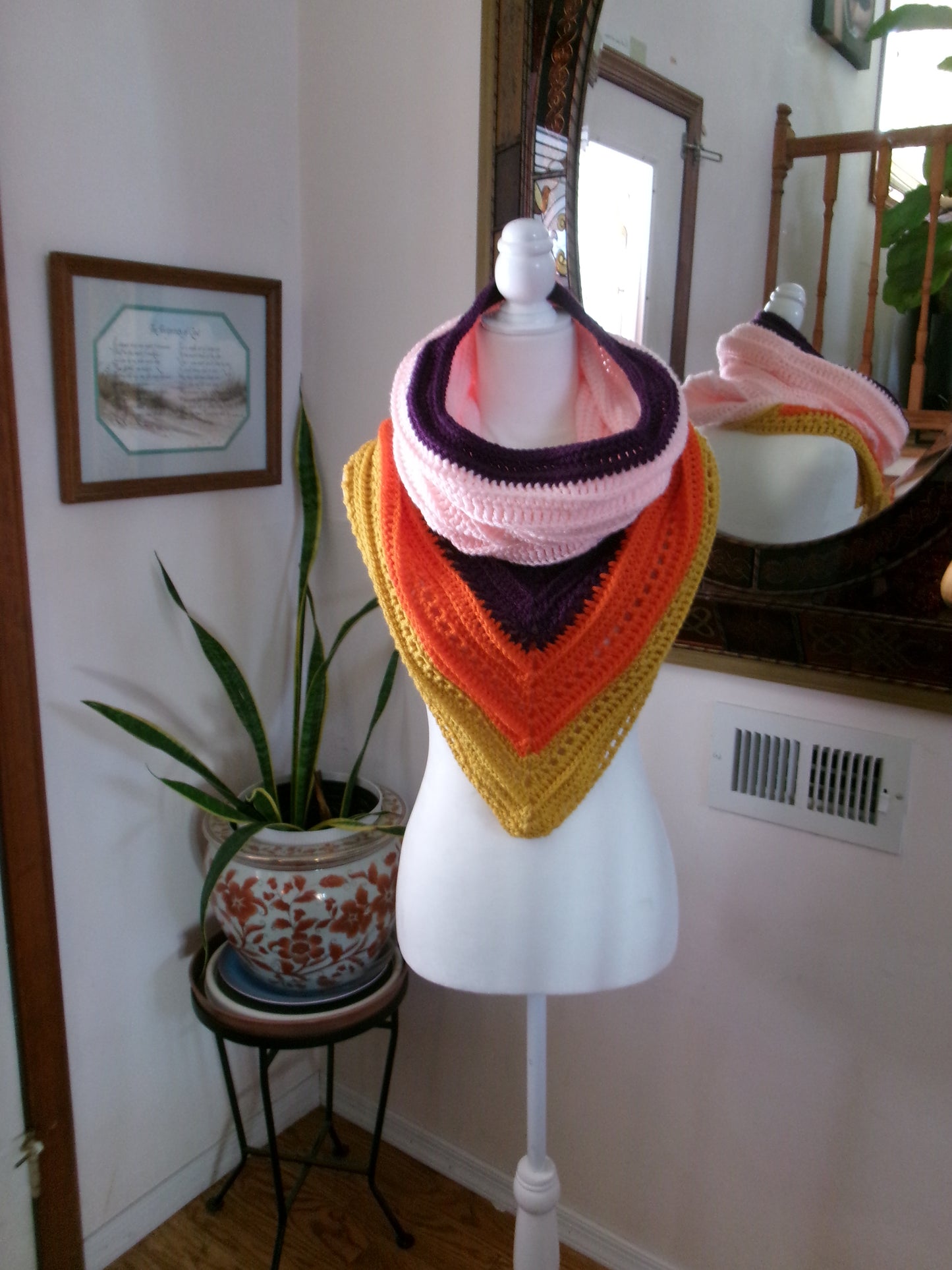 Wild Oleander Hooded Cowl in Paint Box