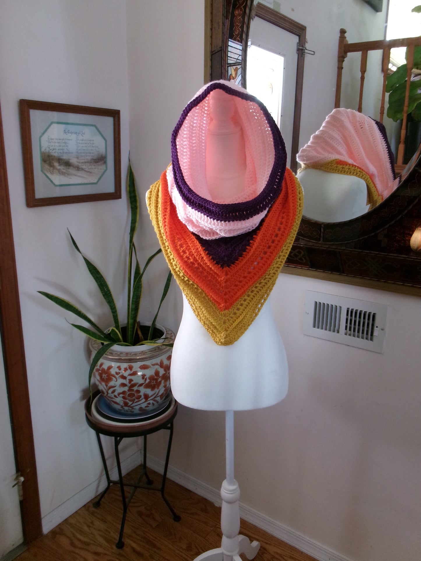Wild Oleander Hooded Cowl in Paint Box