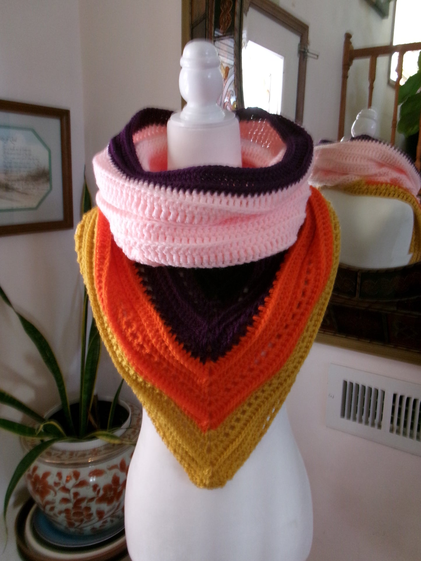 Wild Oleander Hooded Cowl in Paint Box