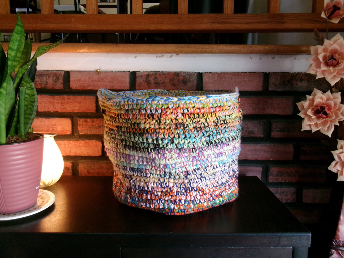 Hand Crocheted Basket
